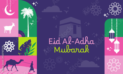 eid-adha-banner-pattern-and-silhouette-flat-vektor-illustration_10