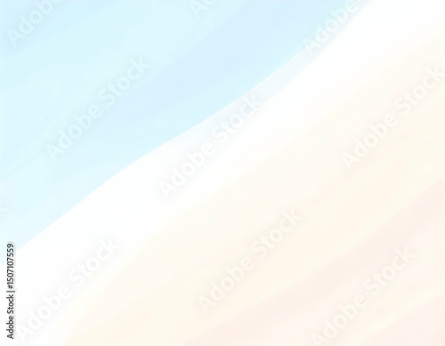 Soft pastel abstract background with gentle blue and peach watercolor waves blending seamlessly, ideal for minimalist design, calming themes, or elegant visual compositions.

