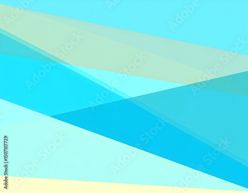 Abstract geometric background with overlapping translucent blue and pastel shapes, creating a calm and modern visual design.