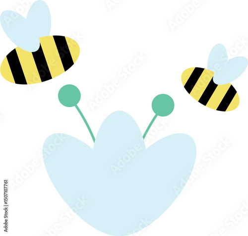 pollination flower gardening illustration element