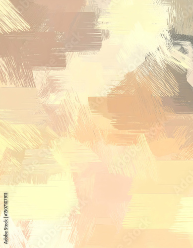 Abstract pastel texture with soft brush strokes in warm beige and peach tones. Ideal for backgrounds, creative designs, or artistic templates with a light and calming atmosphere.


