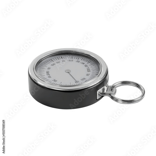 Vintage Analog Pocket Anemometer with Ring - Wind