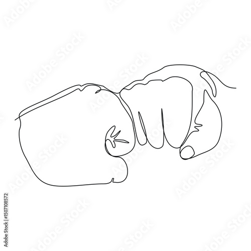 Continuous line drawing of arm hands fist bump. vector illustration relationship friendship teamwork sketch editable stroke