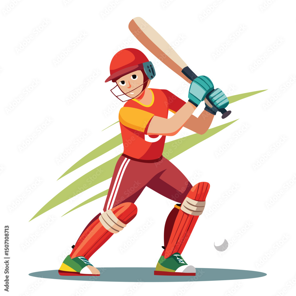 Obraz premium cricket player on white 