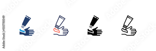 Body Lotion Icon set multiple style collection