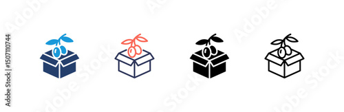 Packages Icon set multiple style collection