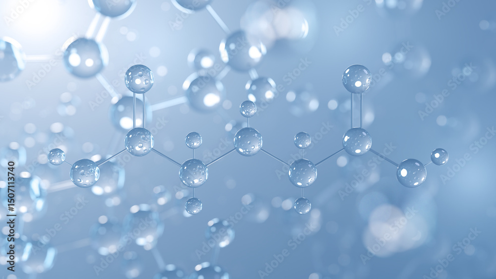 iminodiacetic acid molecular structure 3d, amine structural chemical formula view from a microscope iminodiacetic acid molecular structure 3d, amine structural chemical formula view from a microscope