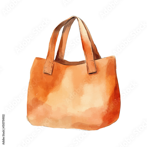 My Watercolor illustration, brown bag painting illustration isolated on a white background, illustration, AI painting design, vector illustration set, eps format