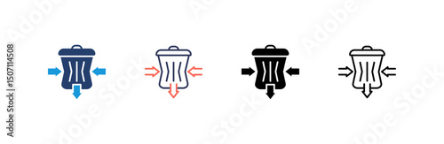 Waste Reduction Icon set multiple style collection
