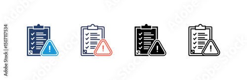 Risk Assessment Icon set multiple style collection