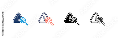 Incident Icon set multiple style collection