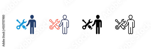 Support Icon set multiple style collection