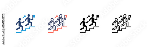 Leadership Icon set multiple style collection