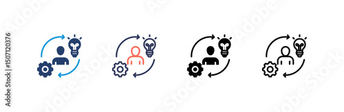 Initiative Icon set multiple style collection