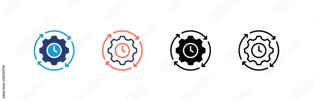 Foto Effective Icon set multiple style collection