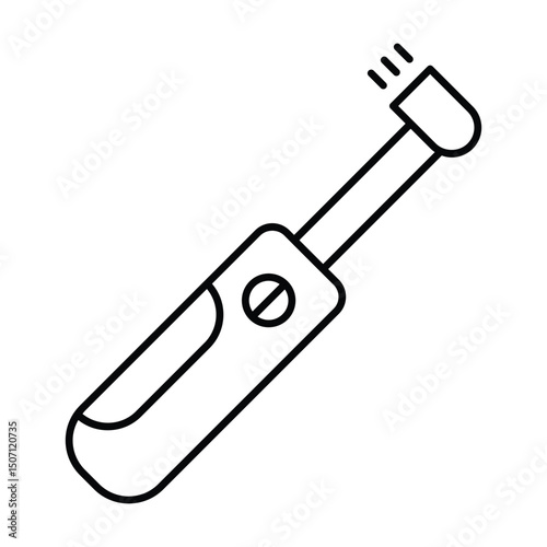Electric Toothbrush thinline icon, vector, pixel perfect, illustrator file 
