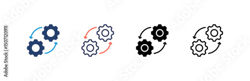 Transition Icon set multiple style collection
