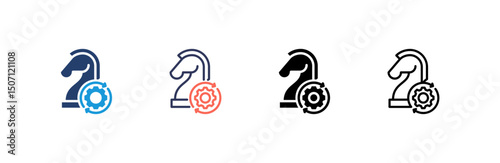 Strategy Icon set multiple style collection