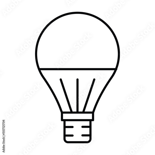 Led Bulb thinline icon, vector, pixel perfect, illustrator file 
