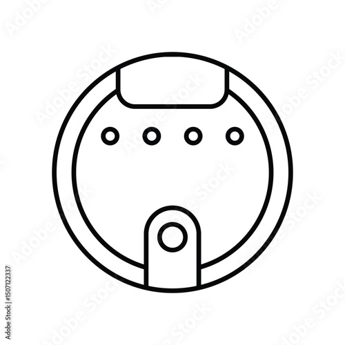 Robot Vacuum thinline icon, vector, pixel perfect, illustrator file 
