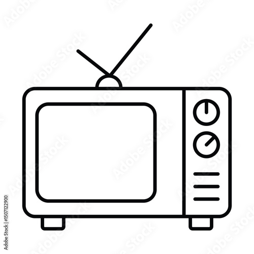 Television thinline icon, vector, pixel perfect, illustrator file 

