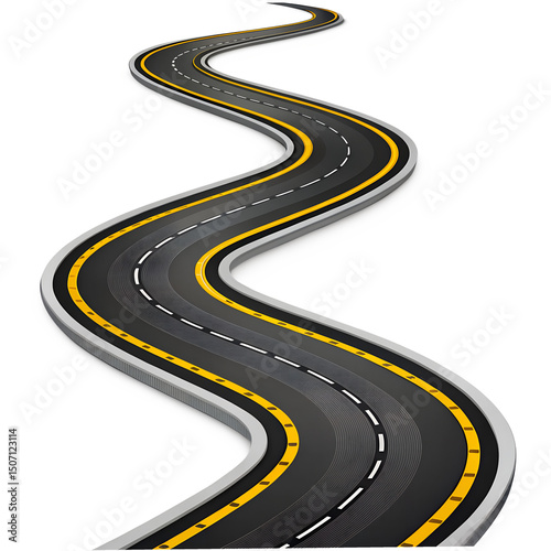 Scenic Winding Road Illustration