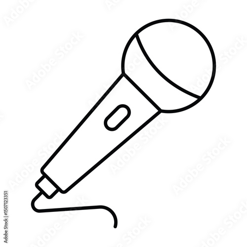 Wireless Microphone thinline icon, vector, pixel perfect, illustrator file 
