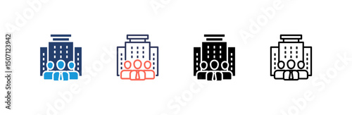 Company  Icon set multiple style collection