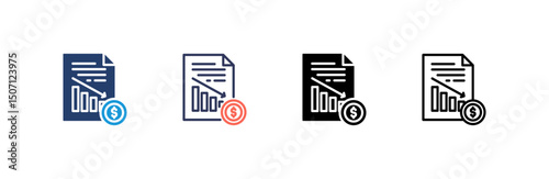Devaluation  Icon set multiple style collection
