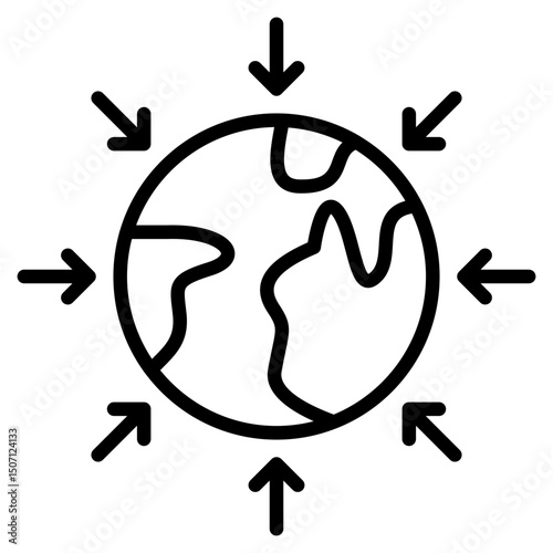 Impact line icon