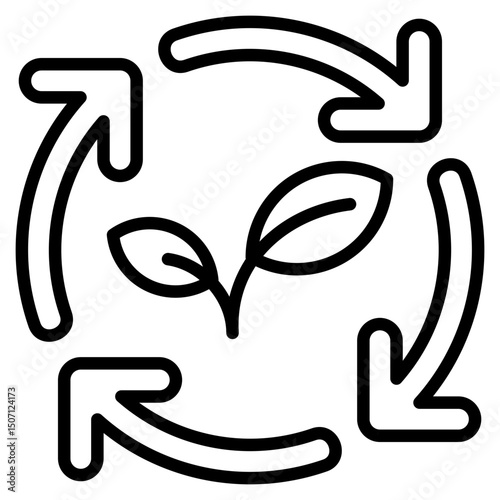 Sustainable line icon
