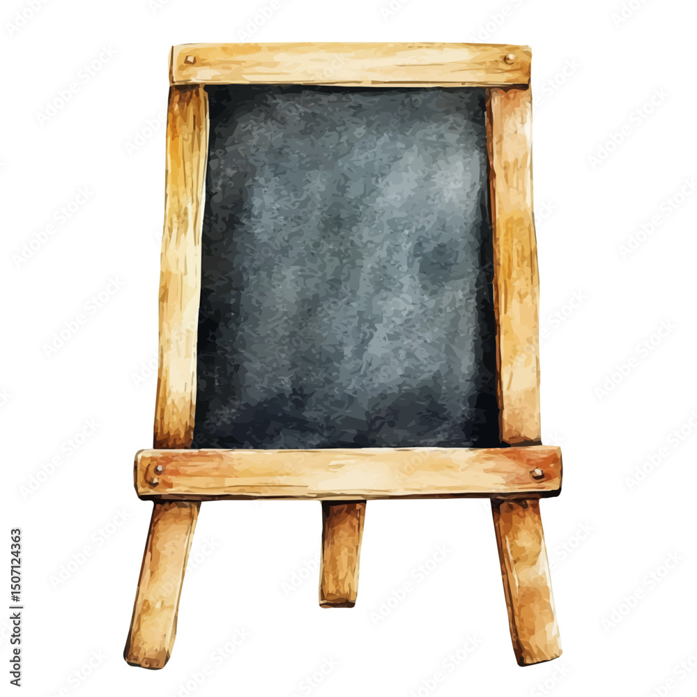 My Watercolor illustration, black chalkboard painting illustration isolated on a white background, illustration, AI painting design, vector illustration set, eps format