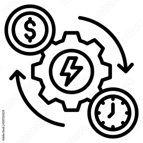 Efficiency line icon