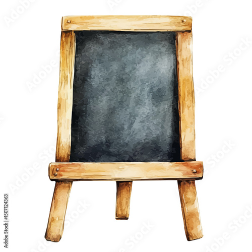 My Watercolor illustration, black chalkboard painting illustration isolated on a white background, illustration, AI painting design, vector illustration set, eps format