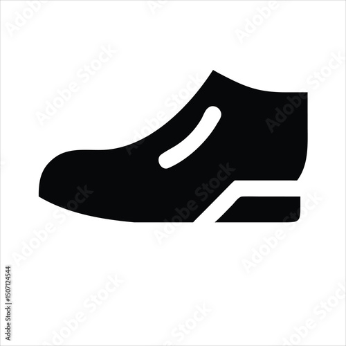 black shoe isolated on white