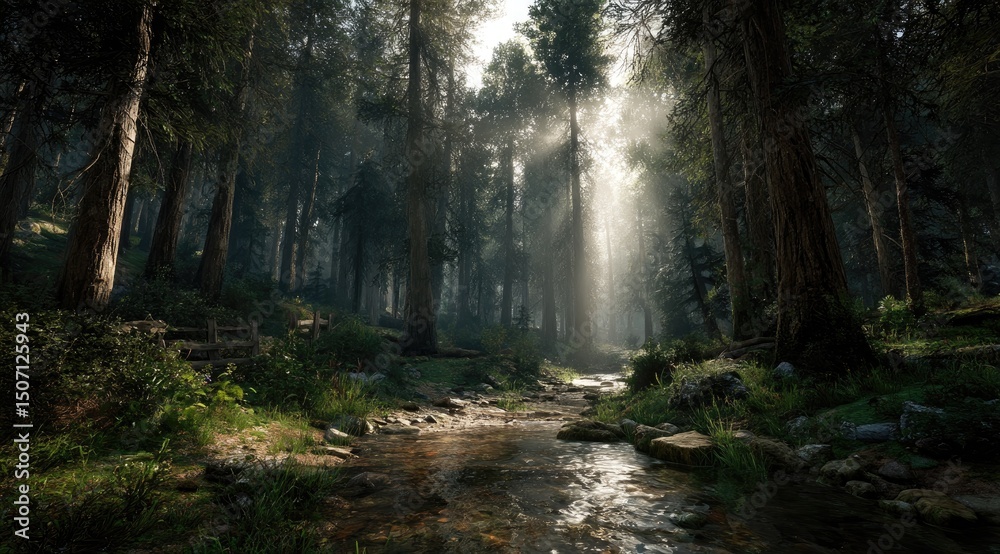 Obraz premium morning in the forest