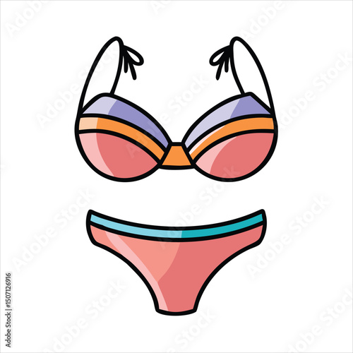 vector illustration of a bikini