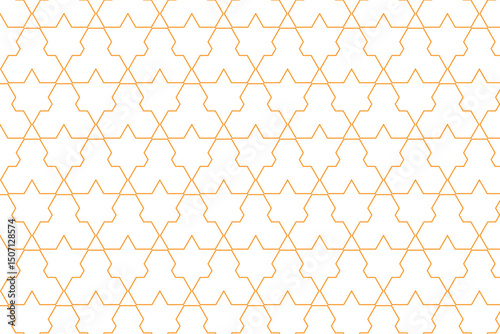 Seamless Golden Islamic Pattern with Arabic Linear Texture Vector Background