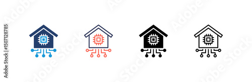 Smart Home Icon set multiple style collection