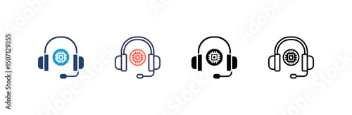 Assistant Icon set multiple style collection