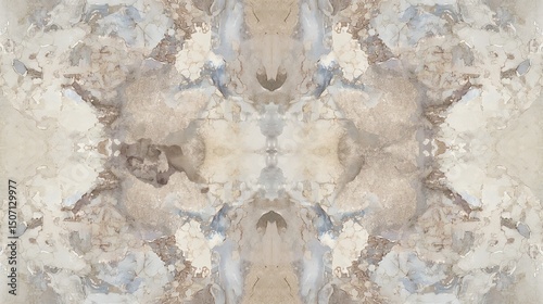 Subtle Sepia Undertones in Abstract Watercolor Art