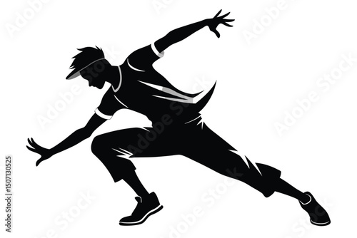 silhouette of a man dancing