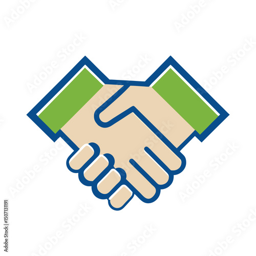 Handshake icon vector