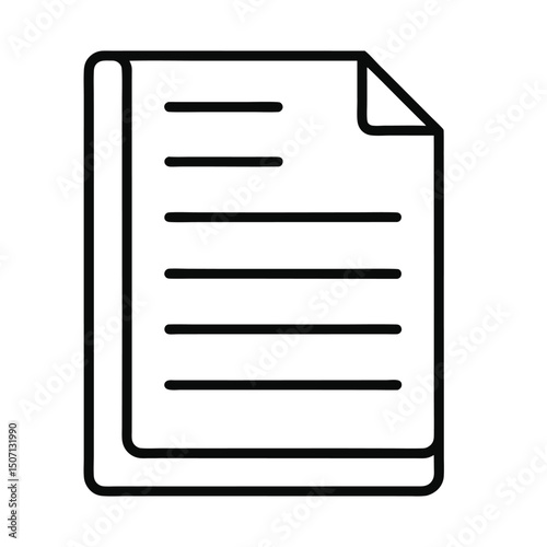 Document Icon Outline Vector