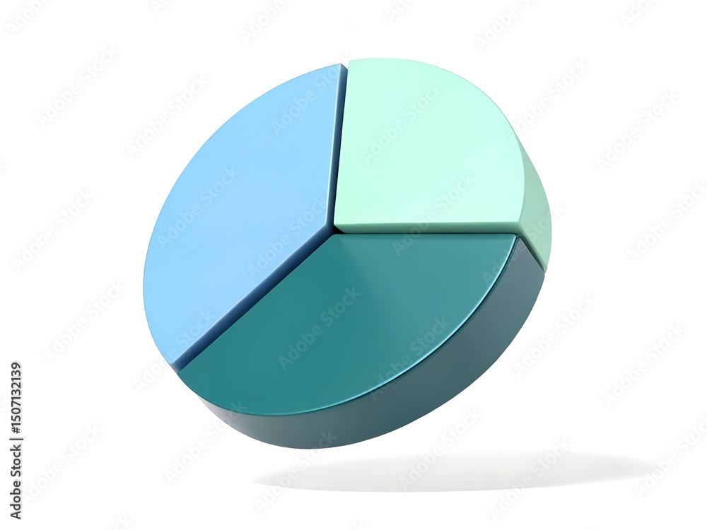 Explore the Dynamic 3D Pie Chart Icon with Blue Teal and Light Green Segments for Data Visualization and Statistical Analysis Solutions Explore the Dynamic 3D Pie Chart Icon with Blue Teal and Light Green Segments for Data Visualization and Statistical Analysis Solutions