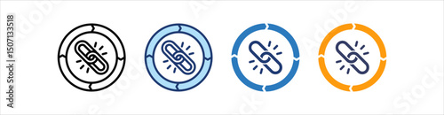 Value Chain Icon Set Multiple Style Collection