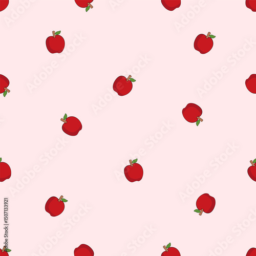 Seamless Fruit pattern. Idea for fabric, tablecloth pattern, wrapping paper, gift paper. Print ditsy. Motives are scattered randomly. Fruit pattern background. cute pattern.