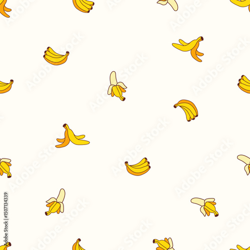 Seamless Fruit pattern. Idea for fabric, tablecloth pattern, wrapping paper, gift paper. Print ditsy. Motives are scattered randomly. Fruit pattern background. cute pattern.