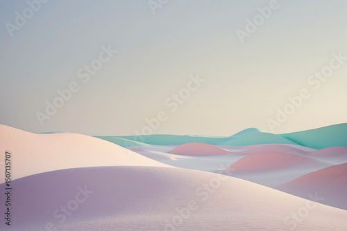Silicon white sand dunes of White Sands National Monument