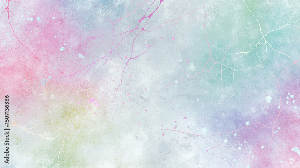 Fototapeta premium Vibrant Pastel Ink Spatters on Textured Light Stone Surface